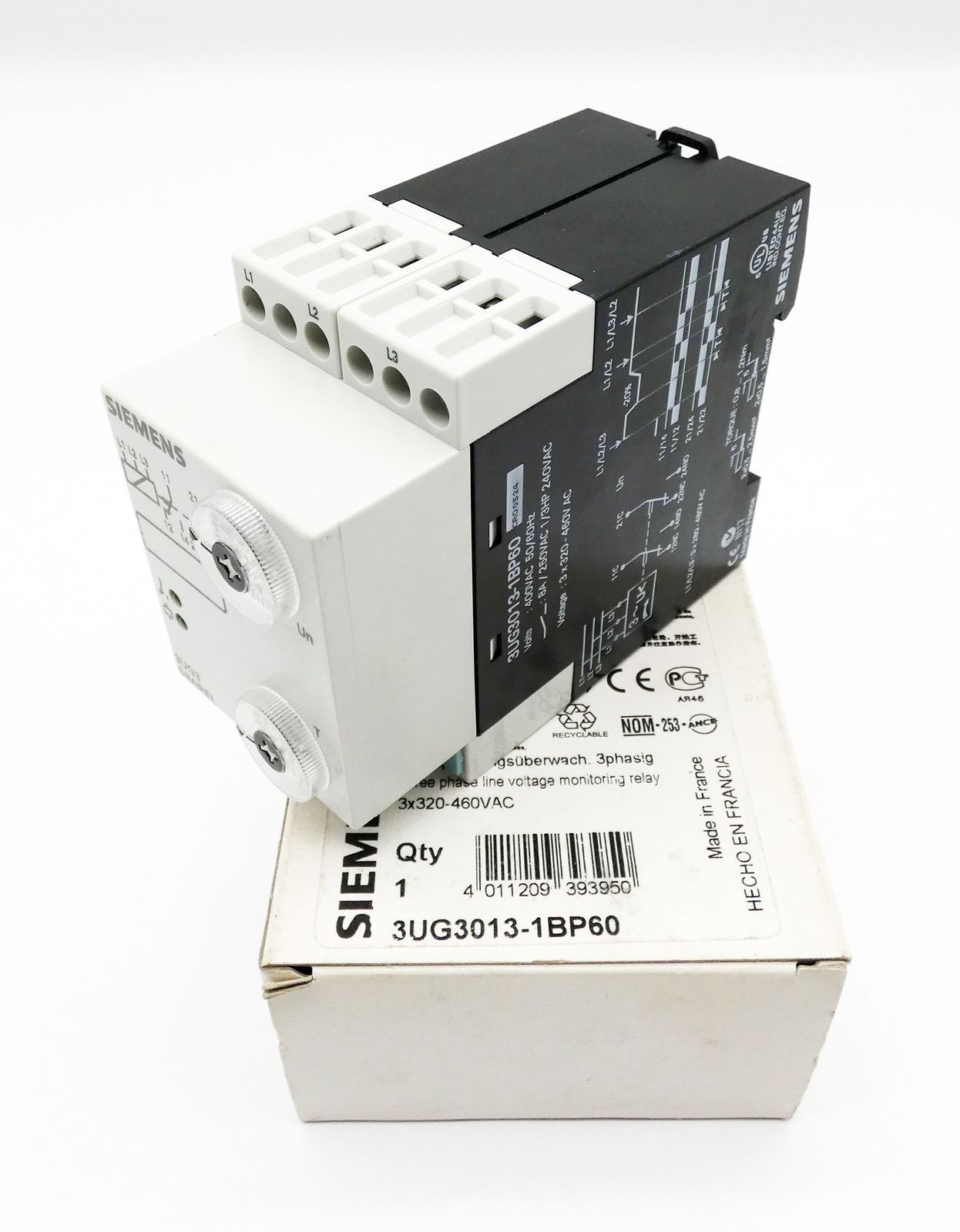Siemens SIMIREL 3UG3013-1BP60 mains voltage monitoring 3-phase -unused/original packaging-
