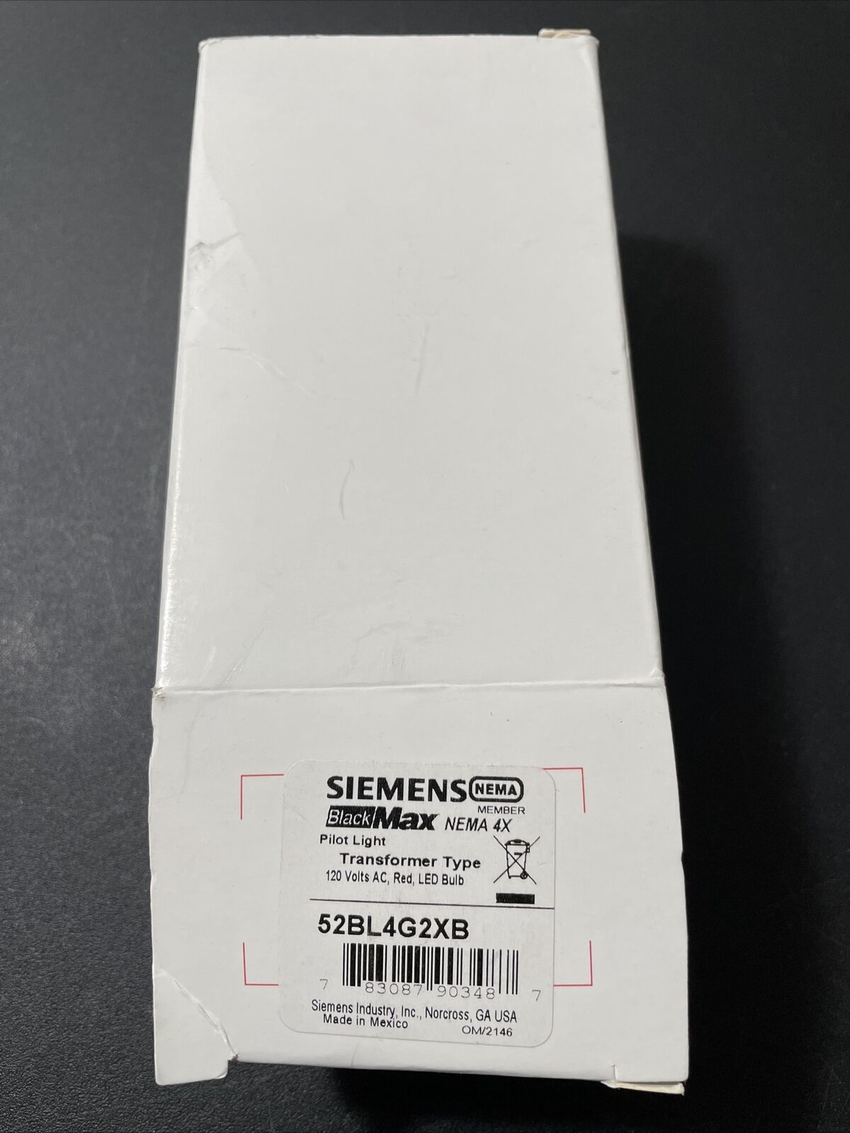 Siemens Pilot Light, Red 52BL4G2XB
