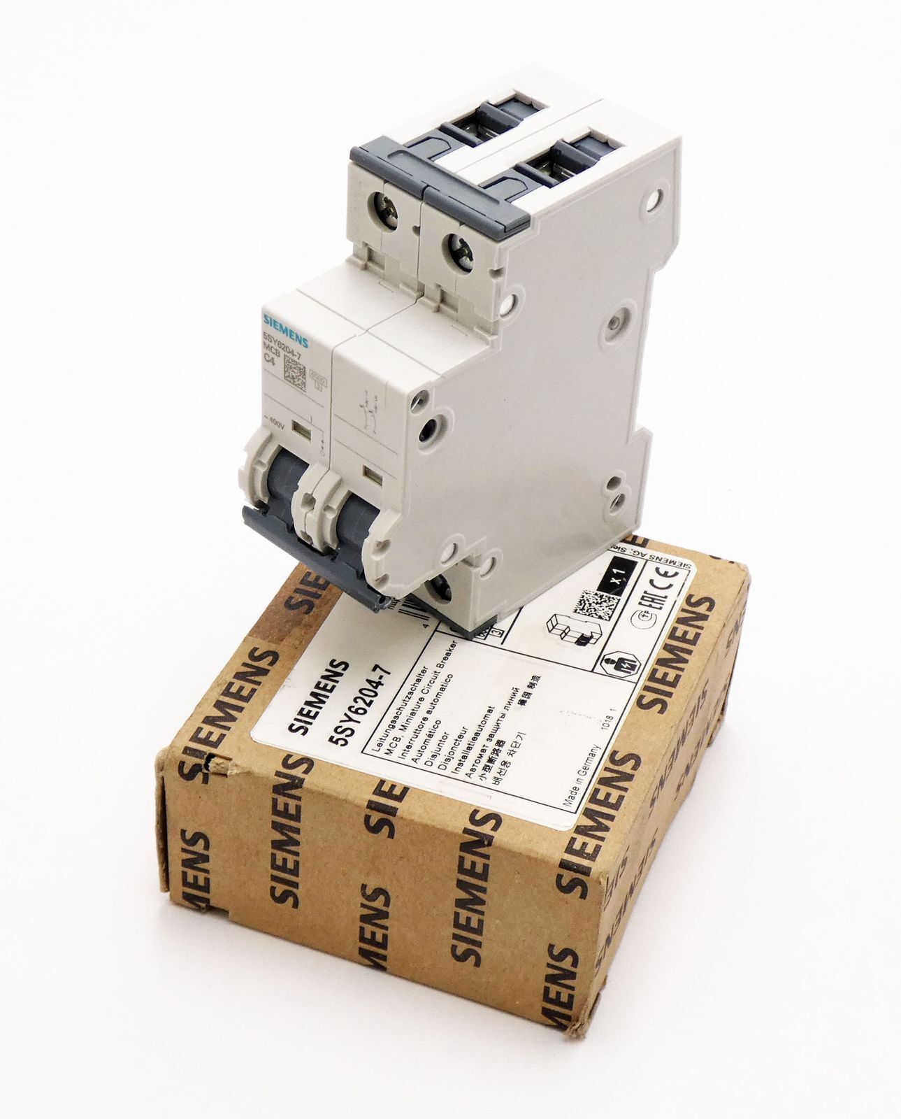 Siemens 5SY6204-7 5SY6 204-7 MCB C 4 2-Pole Circuit Breaker -Unused/Original Packaging-