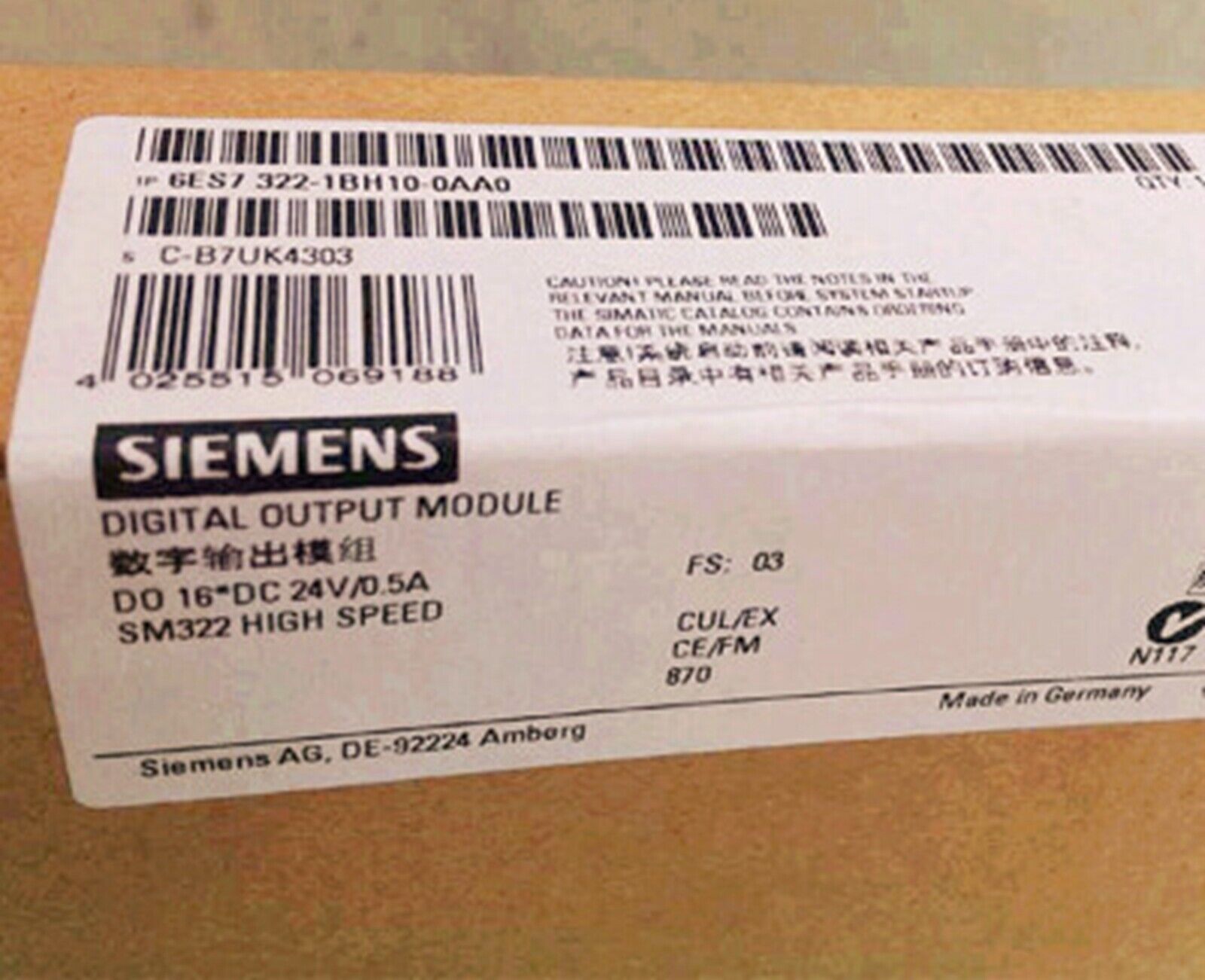 NEW SIEMENS 6ES7 322-1BH10-0AA0 Digital Output Module
