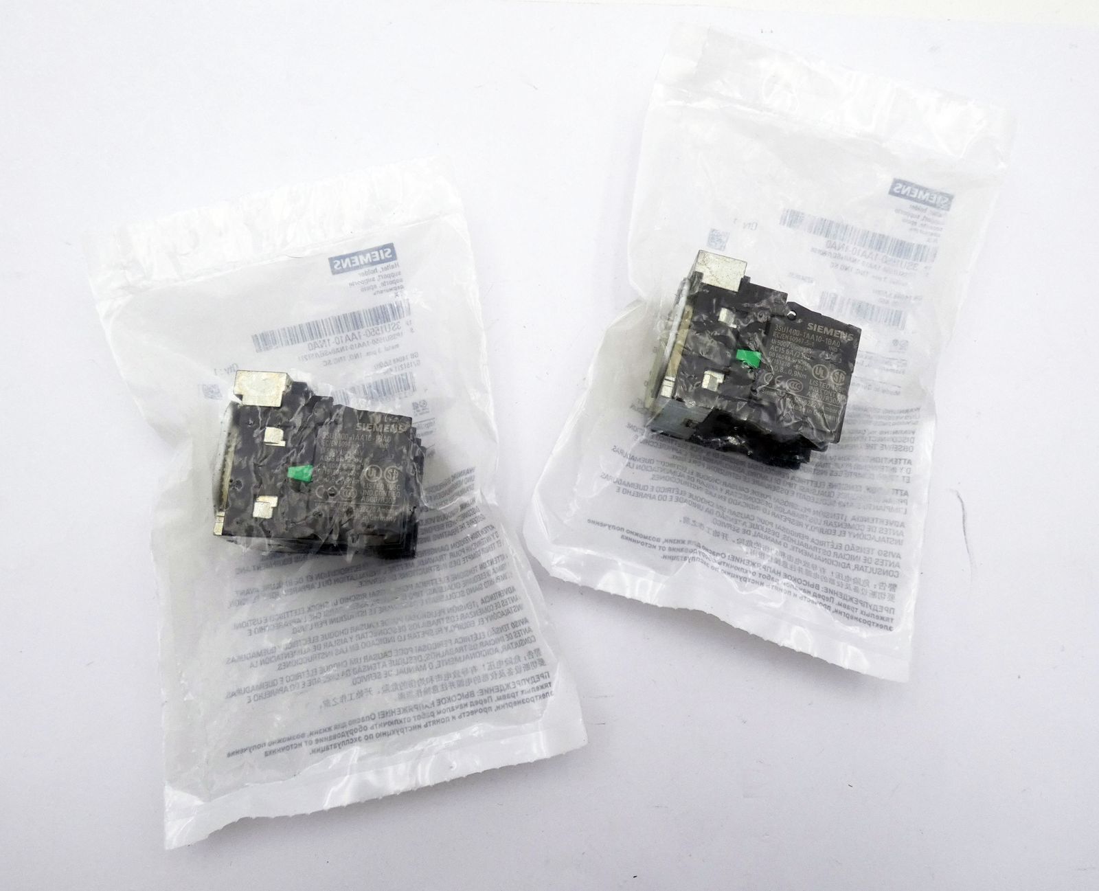 2x Siemens 3SU1550-1AA10-1NA0 E-Stand:01 Holder -Unused/Original Packaging-