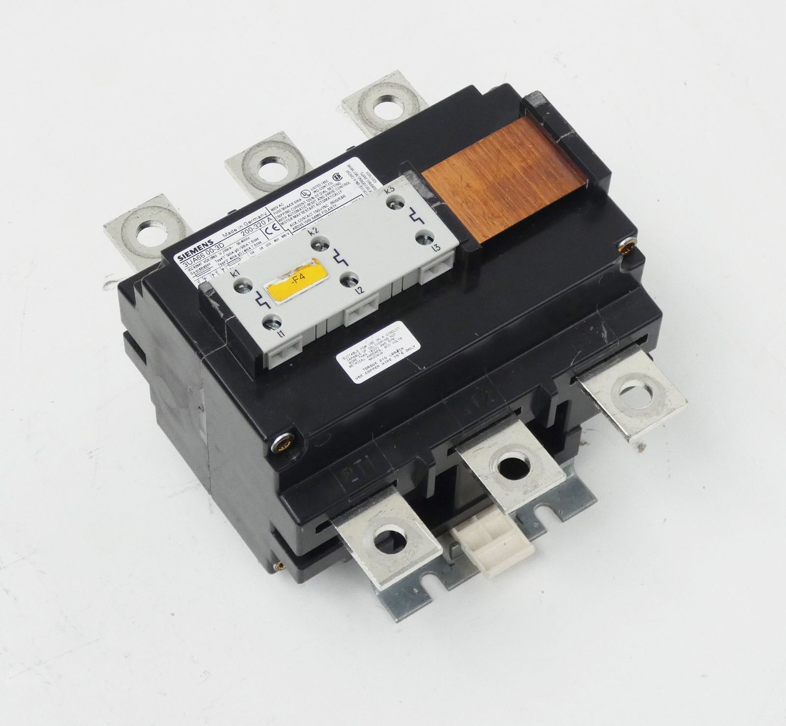 Siemens 3UA66 00-3D 3UA6600-3D Overload Relay Overload Protection Relay 200-320A-used