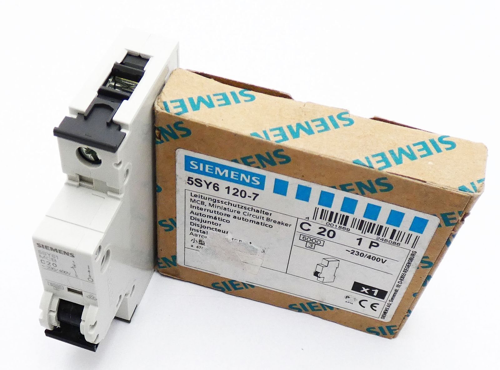 Siemens 5SY6 120-7 5SY6120-7 5SY61 MCB C20 Circuit Breaker -Unused/Original Packaging-
