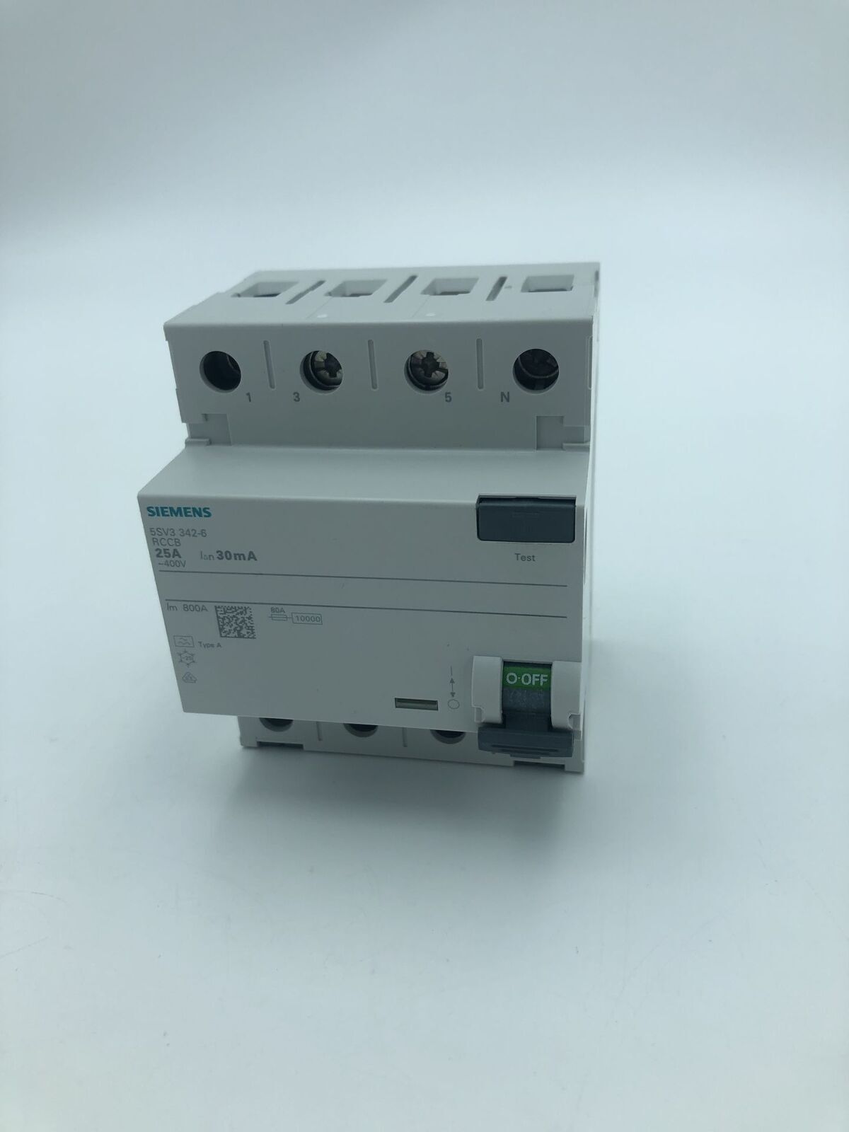 Siemens 25A 400V 4-pole residual current circuit breaker (5SV3342-6)