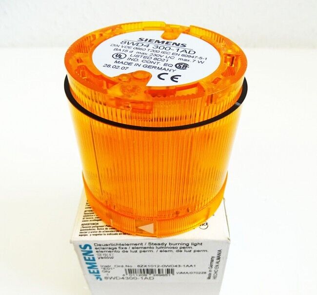 Siemens 8WD4300-1AD E:01 continuous light element yellow-unused/original packaging-