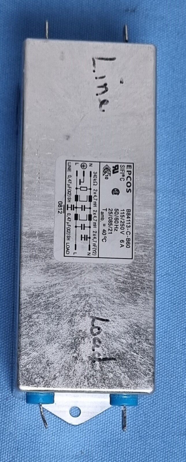 Siemens Epcos B84113-C-B60 Power Line Filter 115/250V