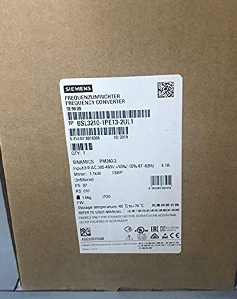 new Siemens 6SL3210-1PE13-2UL1 SINAMICS PM240 P0wer M0dule 6SL3210-1PE13-2UL1
