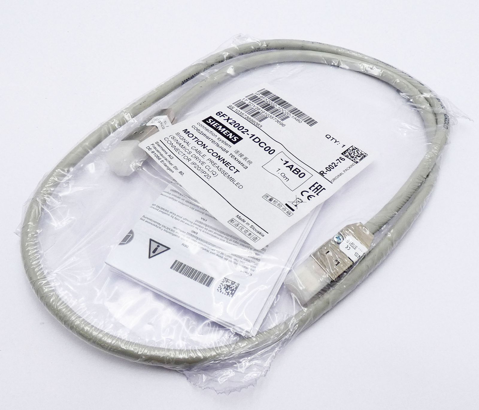 Siemens Sinamics Drive 6FX2002-1DC00-1AB0 1.0m Signal Cable -Unused/Original Packaging-