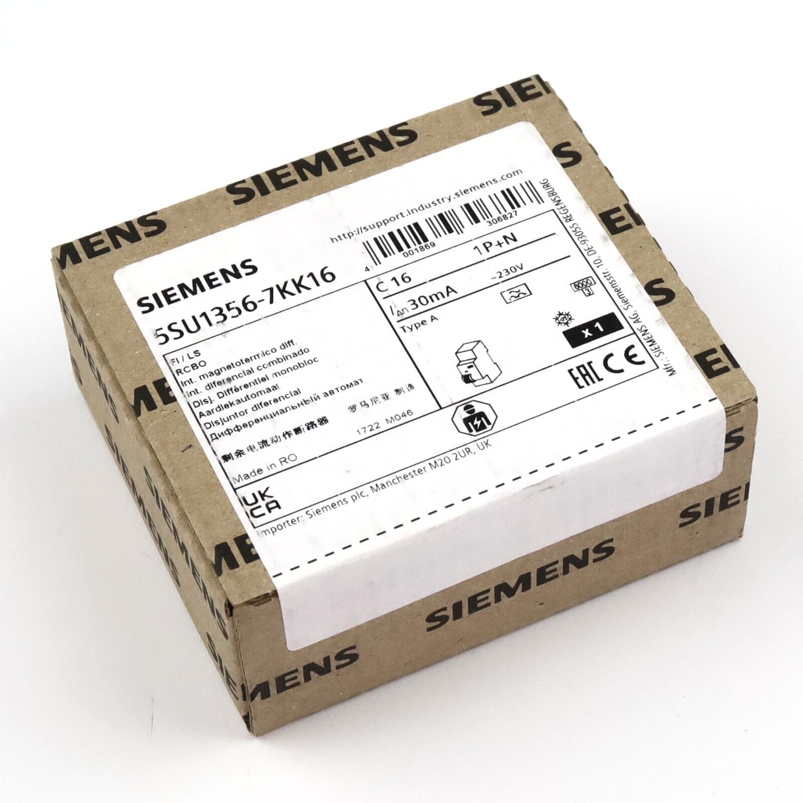 Siemens FI/LS Switch 5SU1 356-7KK16 SIE