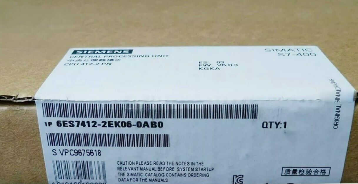 New Siemens 6ES7412-2EK06-0AB0 / 6ES7 412-2EK06-0AB0 CPU Module Fast Delivery