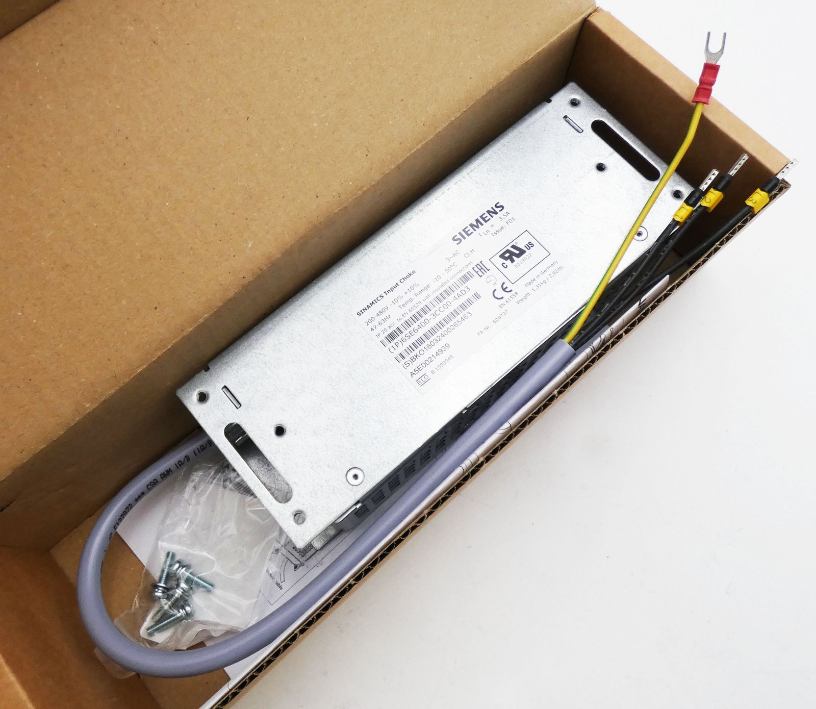 Siemens Sinamics 6SE6 400-3CC00-4AD3 FS:01 Input Choke -Unused/Original Box-
