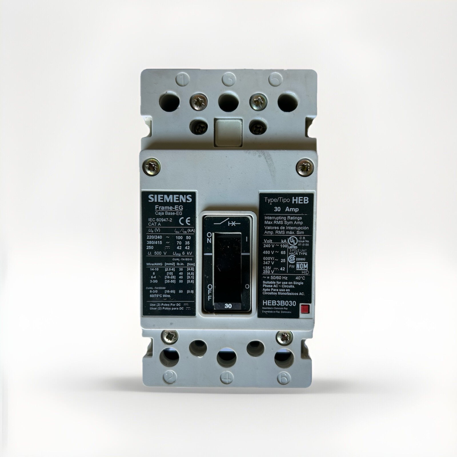 Siemens HEB3B030 Circuit Breaker