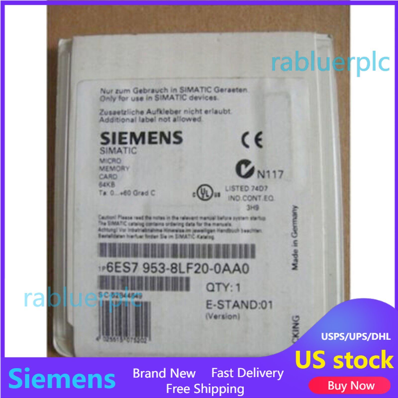 1PC New Siemens 6ES7 953-8LF20-0AA0 Memory Card Free Shipping 6ES7953-8LF20-0AA0