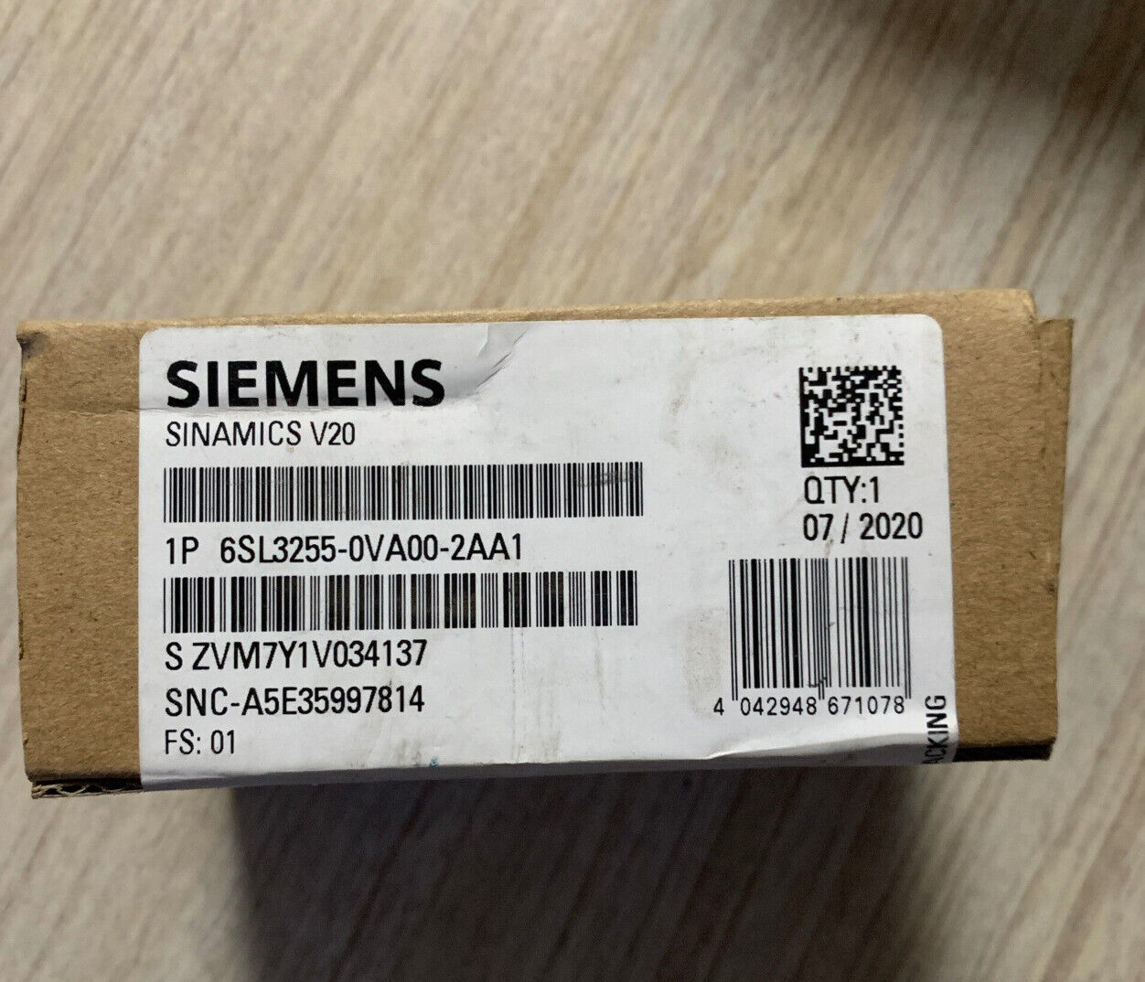 1PC New Siemens 6SL3255-0VA00-2AA1 In Box Brand