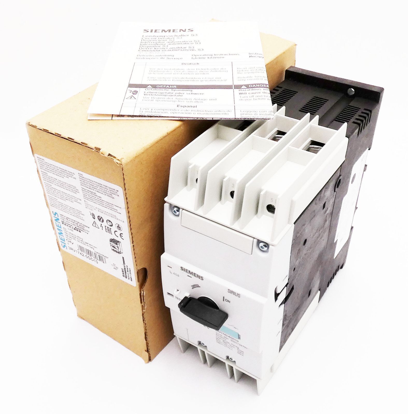 Siemens Sirius 3RV1742-5GD10 3RV1 742-5GD10 E:06 Circuit Breaker -Unused/Original Box-