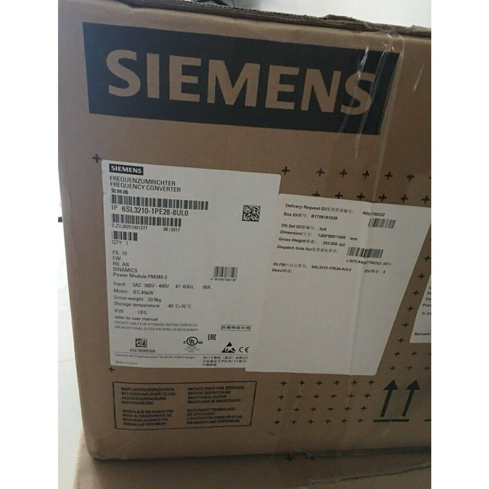 New Siemens 6SL3210-1PE28-8UL0 G120 POWER MODULE PM240-2 6SL3 210-1PE28-8UL0