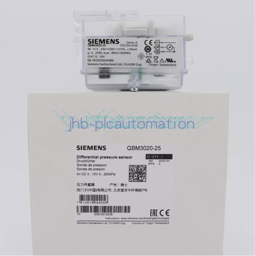 1PC New SIEMENS QBM3020-25 Air wind pressure sensor