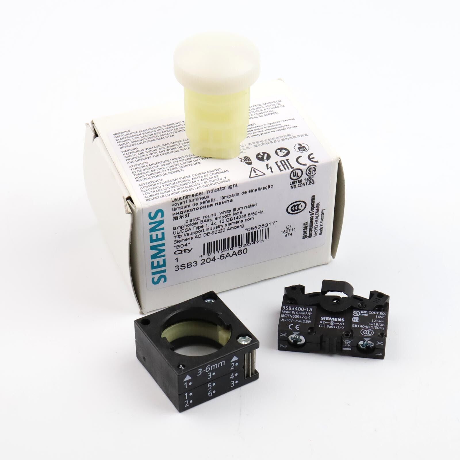 Siemens indicator light 3SB3 204-6AA60 original packaging