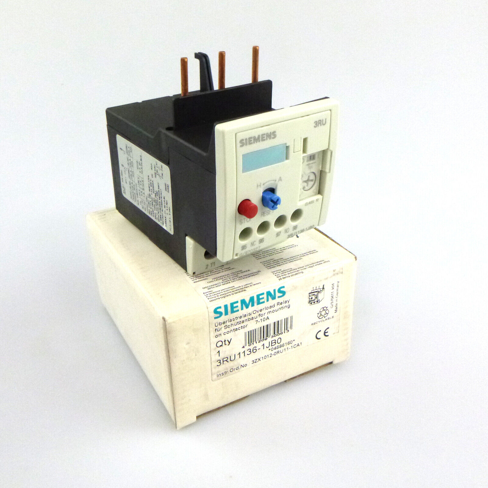 Siemens Overload Relay 3RU1136-1JB0 Original Packaging