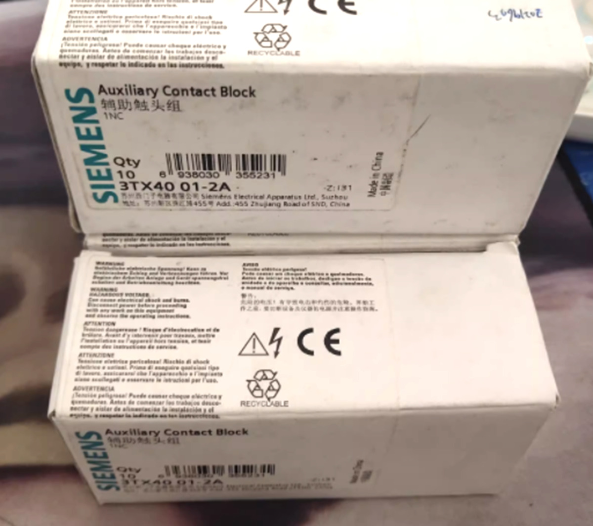 10PCS/New SIEMENS 3TX4001-2A Auxiliary Contactor