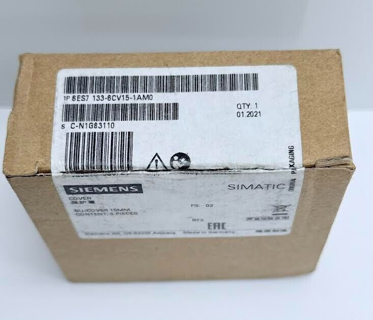 SIEMENS 6ES7 133-6CV15-1AM0 SIMATIC ET 200SP, 5 BU covers, 15 mm.