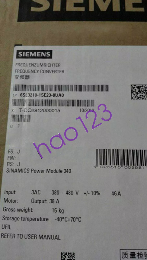 NEW Siemens frequency converter 6SL3210-1SE23-8UA0 Fast delivery UPS/