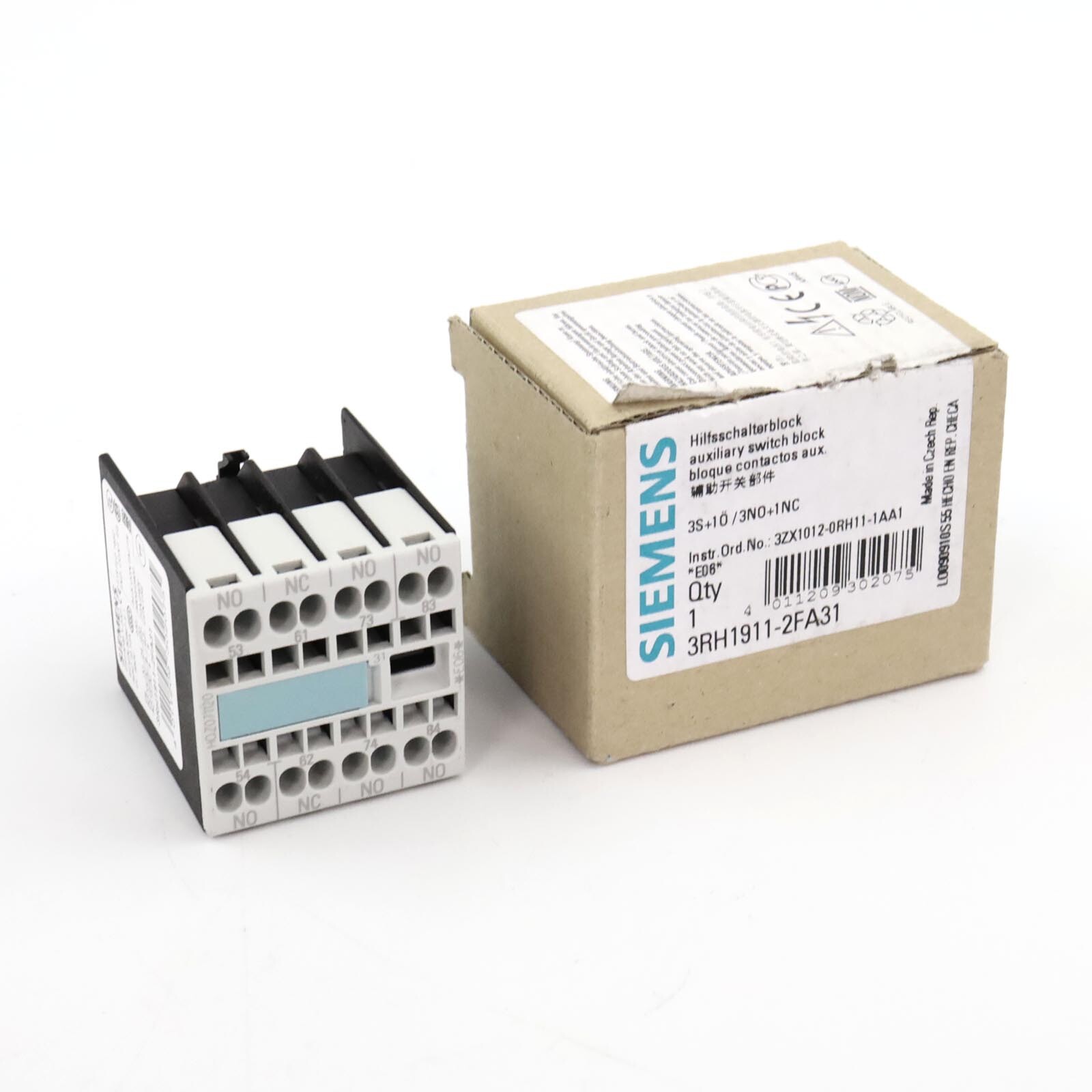 Siemens auxiliary switch block 3RH1911-2FA31 original packaging