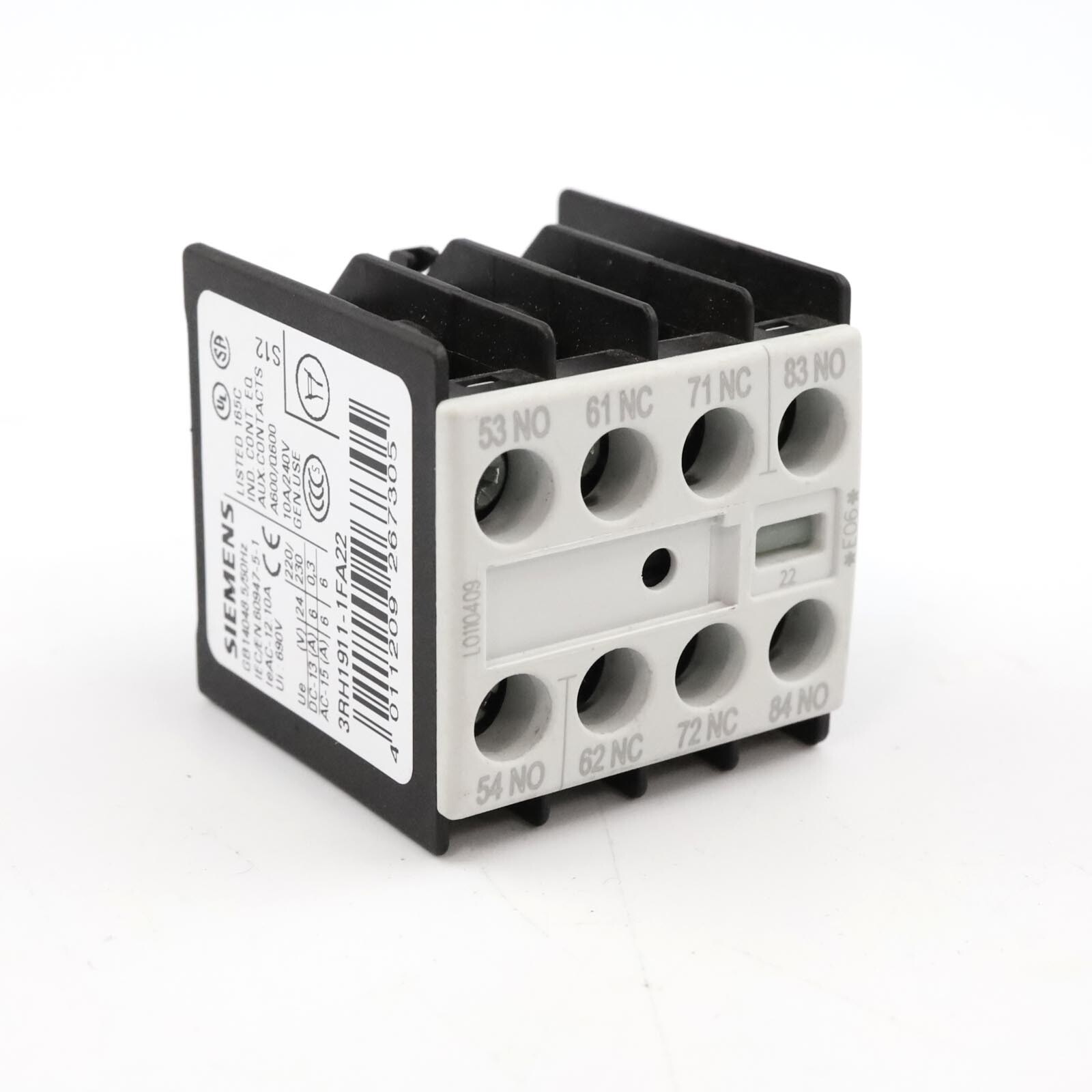 Siemens Auxiliary Switch Block 3RH1911-1FA22 GEB