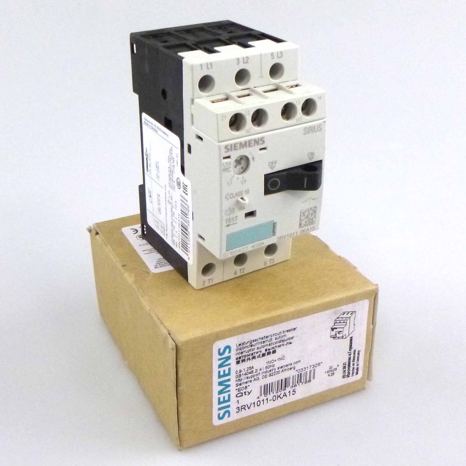 Siemens Circuit Breaker 3RV1011-0KA15 Original Packaging