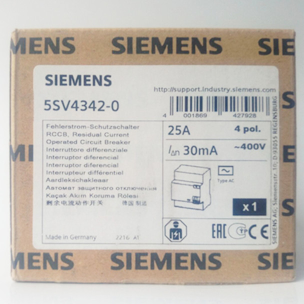 1PC SIEMENS 5SV4342-0 4P 25A NEW Free shipping #F1