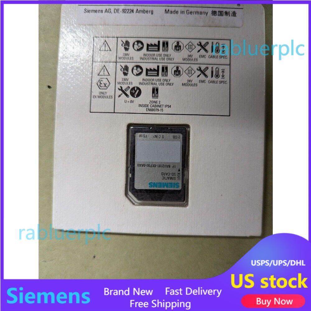 New Siemens 6AV2181-8XP00-0AX0 6AV21818XP000AX0 SIMATIC SD memory card 2 GB