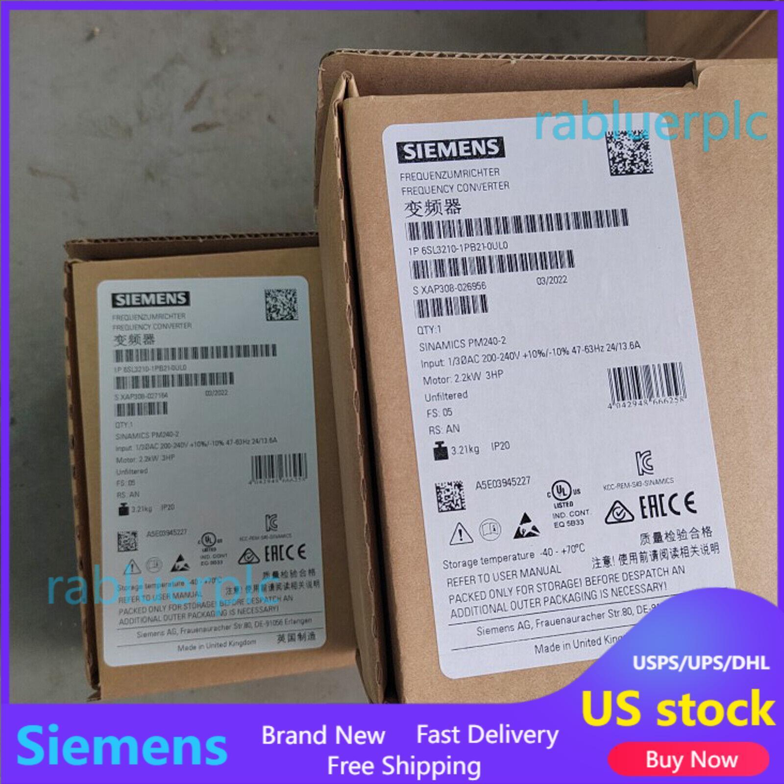 New Siemens 6SL3210-1PB21-0UL0 SINAMICS PM240-2 Unfiltered 6SL3 210-1PB21-0UL0