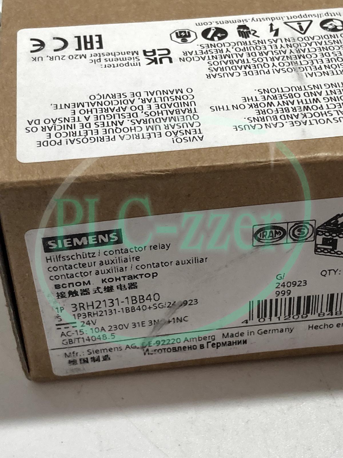 NEW SIEMENS 3RH2131-1BB40 CONTACTOR RELAY 24V