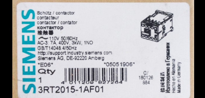 1PC NEW SIEMENS 3RT2015-1AF01 110V free shipping #FF0