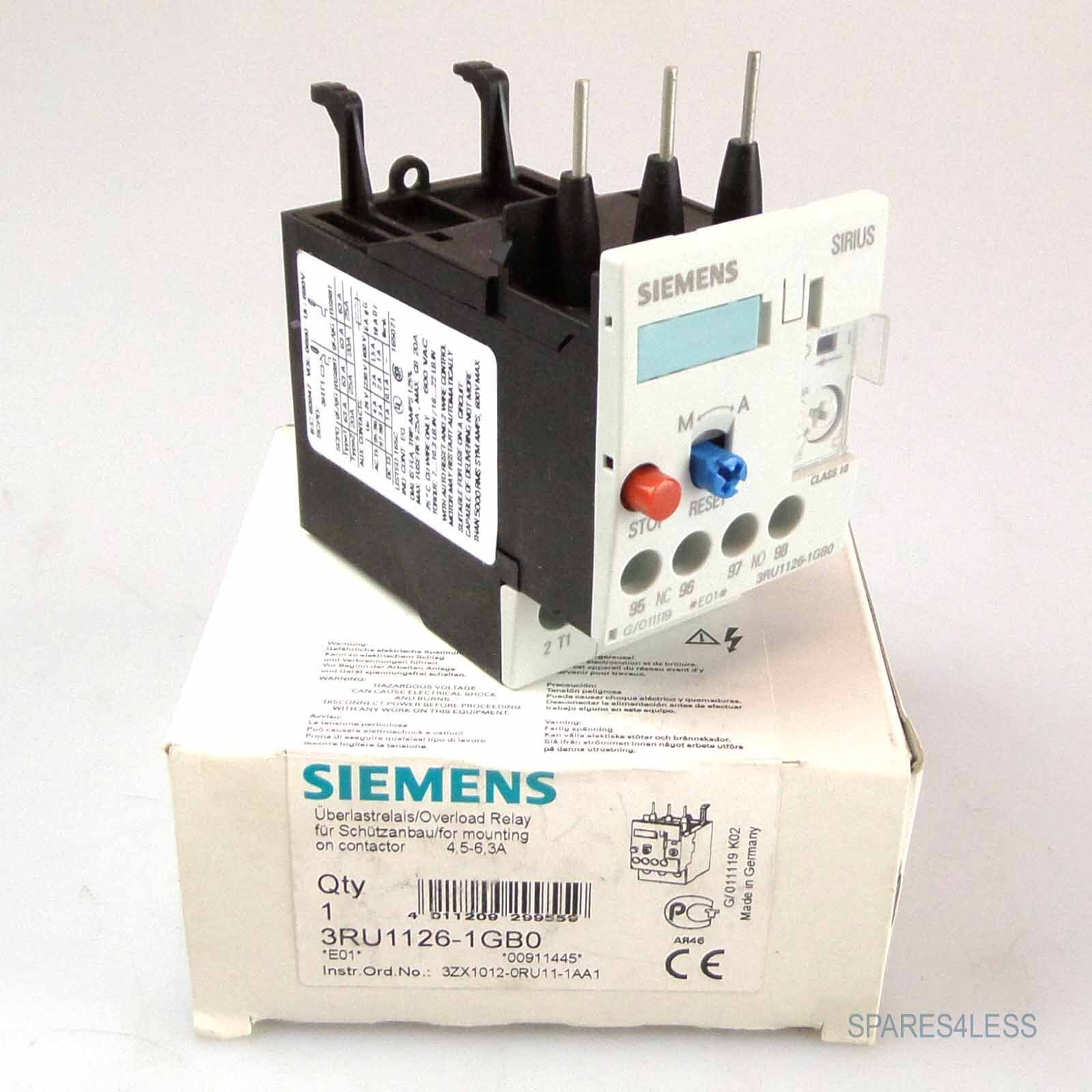 Siemens overload relay 3RU1126-1GB0 original packaging