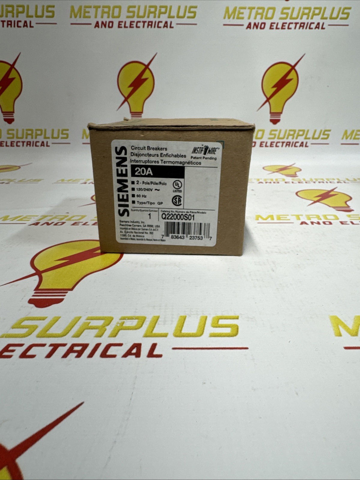 Q22000S01 - Siemens - 20 Amp Molded Case Circuit Breaker