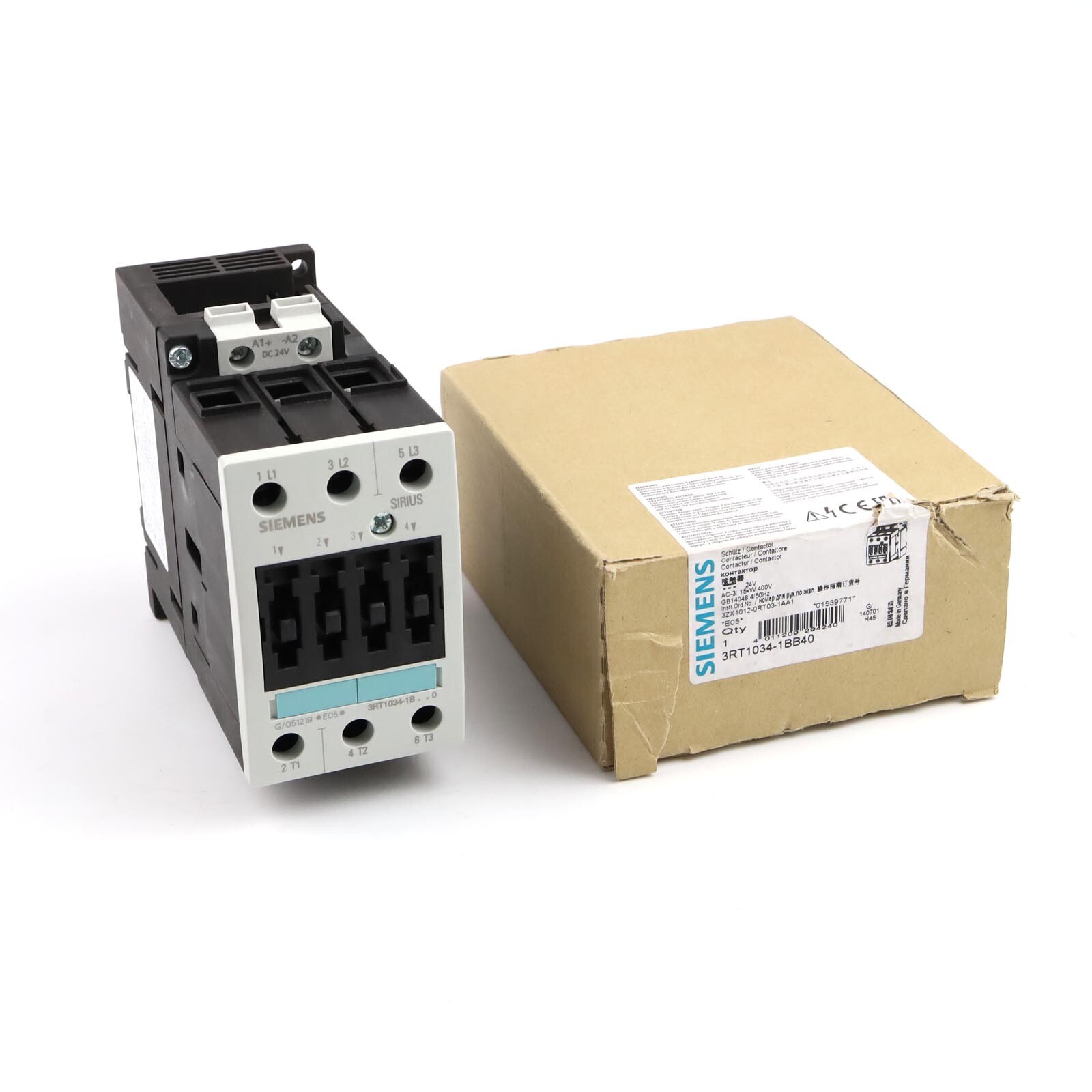 Siemens Contactor 3RT1034-1BB40 24V Original Packaging