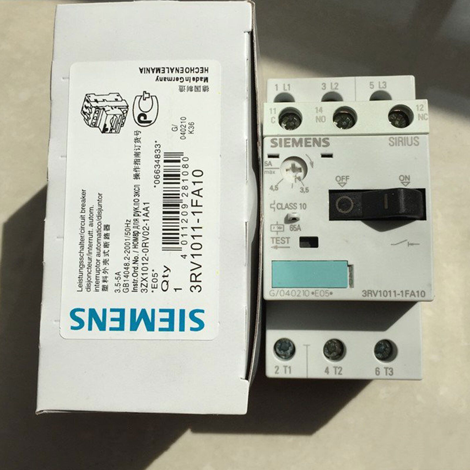 3RV1011-1FA10 1PCS New original SIEMENS 3RV1 011-1FA10  Fast delivery