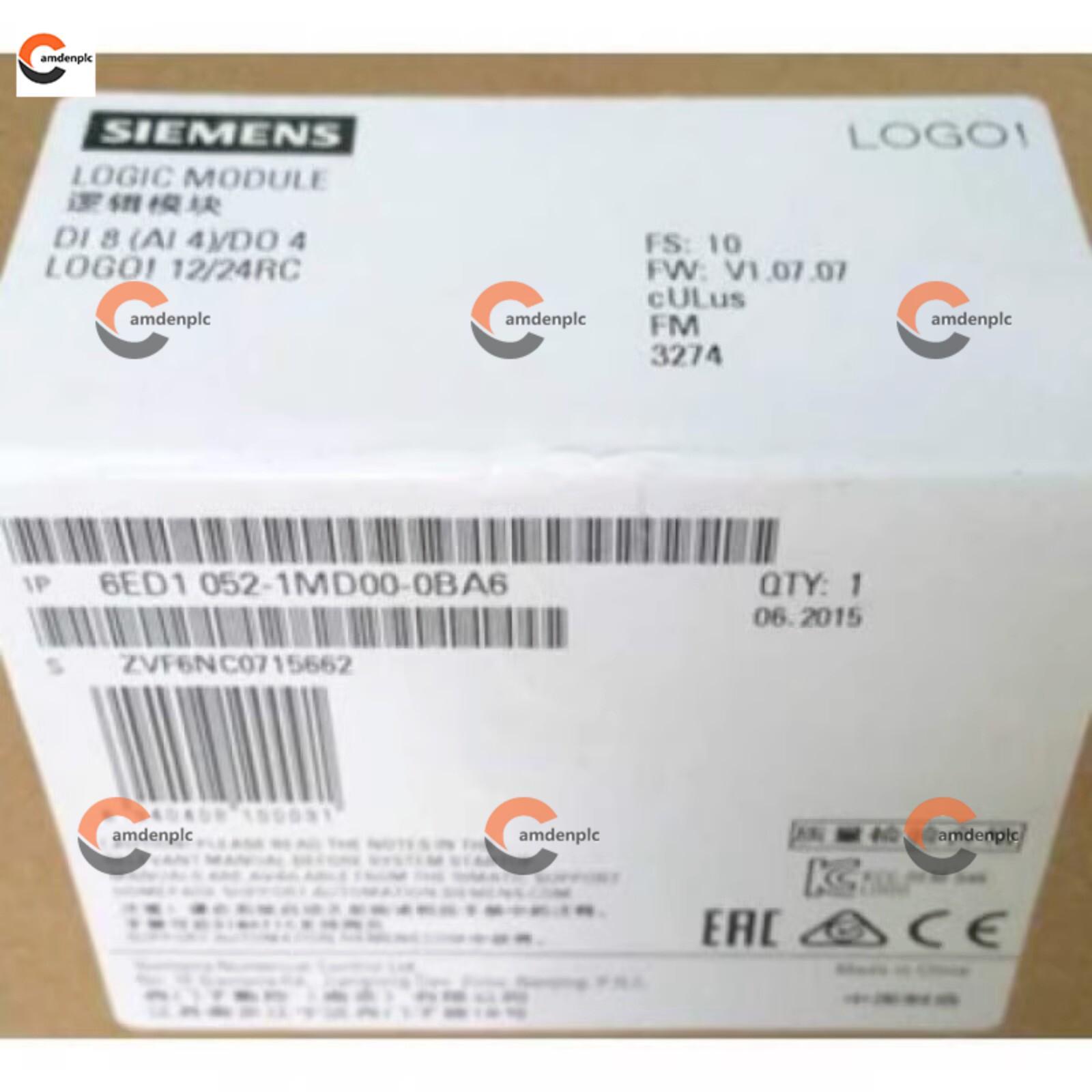 New Siemens 6ED1052-1MD00-0BA6 LOGO 12/24RC logic module 6ED1 052-1MD00-0BA6