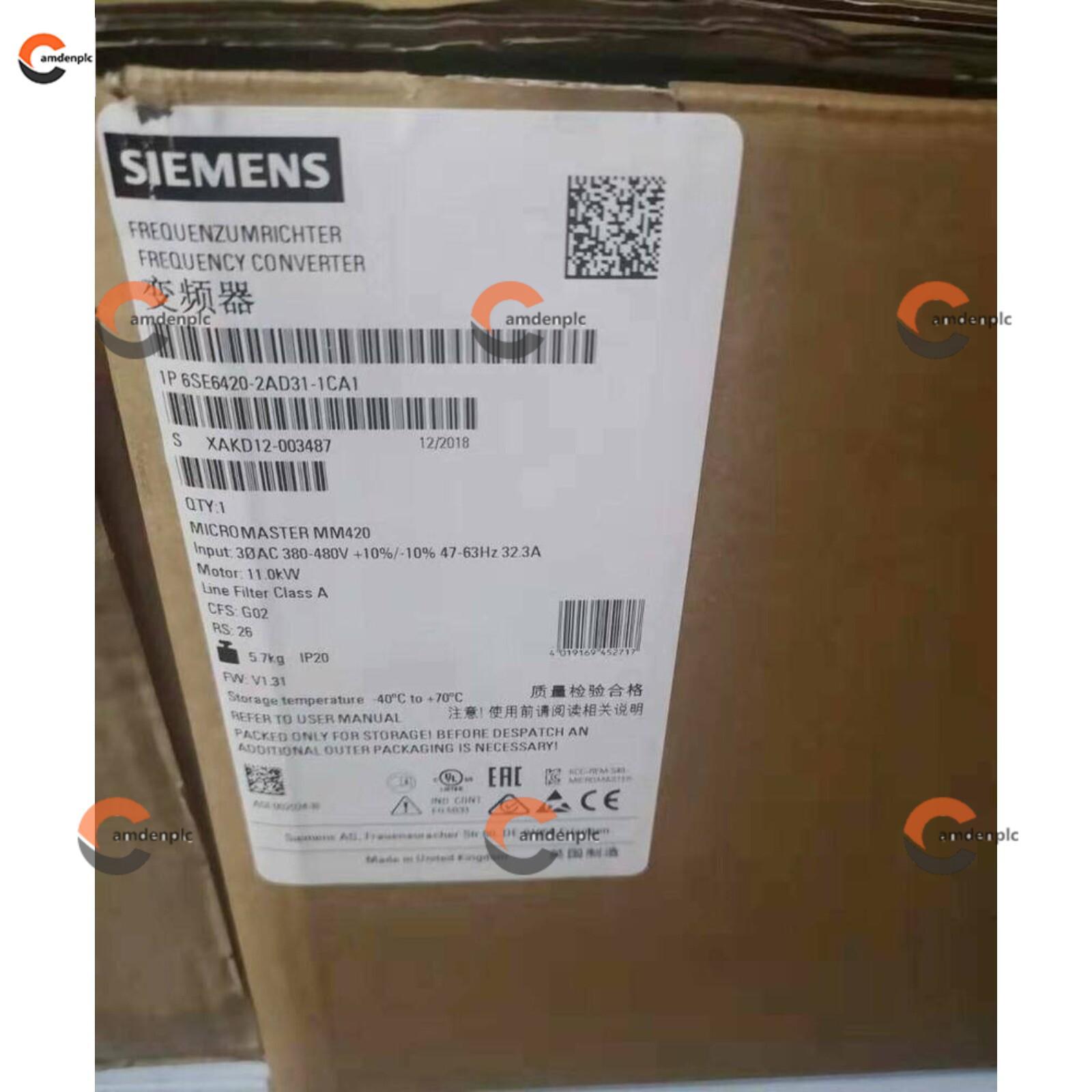 New Siemens MICROMASTER 420 with Filter 6SE6420-2AD31-1CA1 6SE6 420-2AD31-1CA1