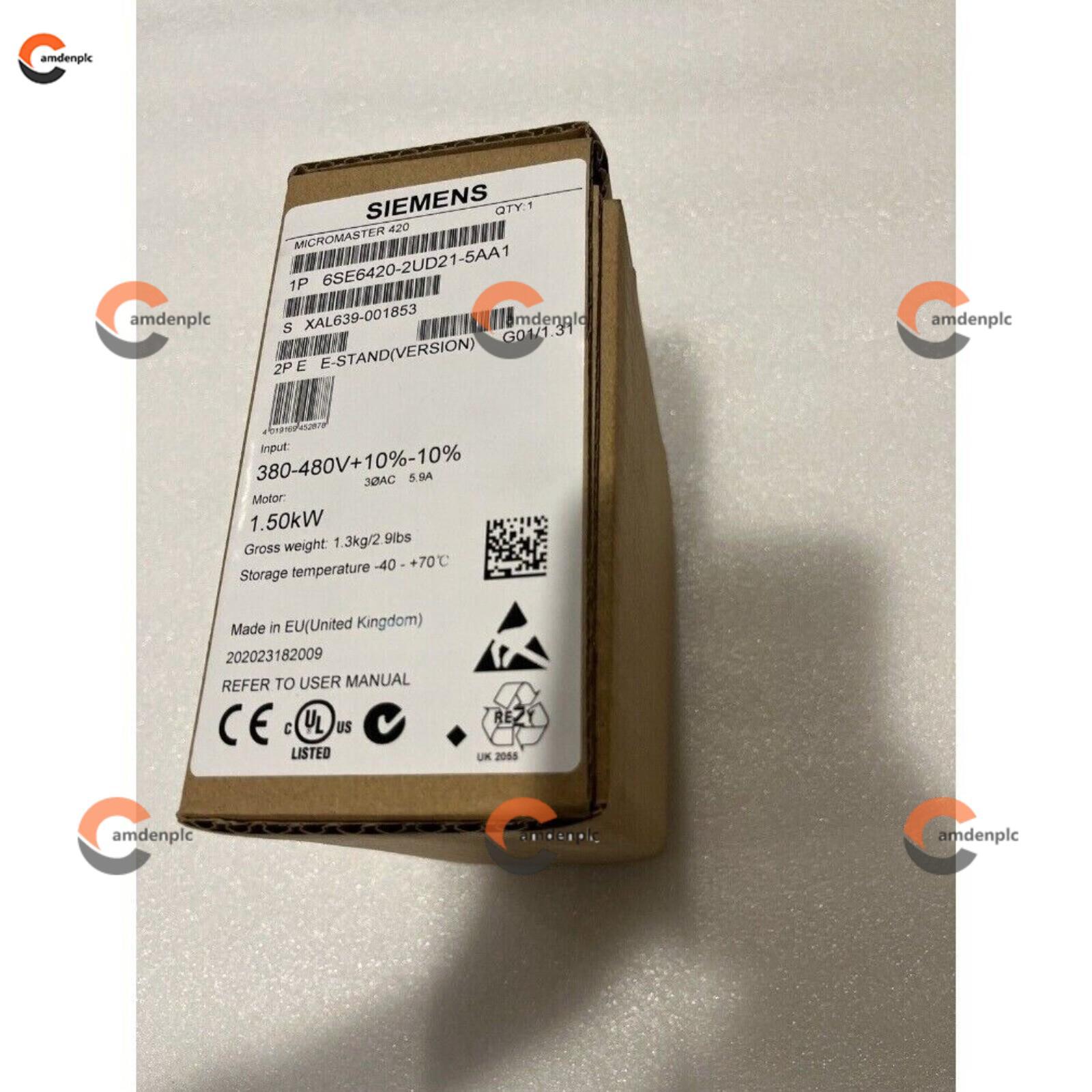 New Siemens 6SE6420-2UD21-5AA1 MICROMASTER420 without filter 6SE6 420-2UD21-5AA1