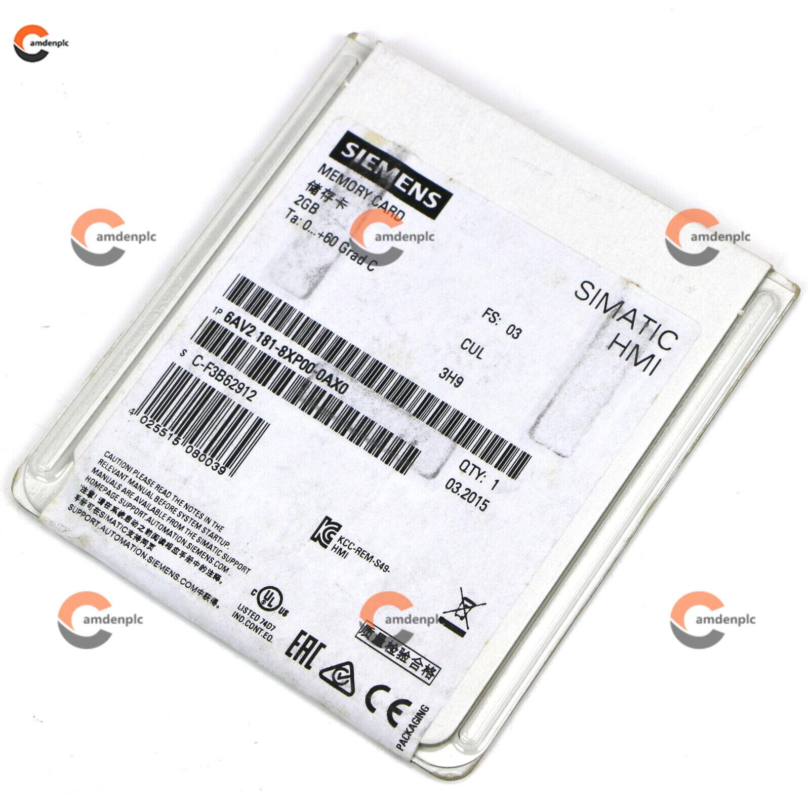 New Siemens 6AV2181-8XP00-0AX0 SIMATIC SD memory card 2 GB 6AV2 181-8XP00-0AX0