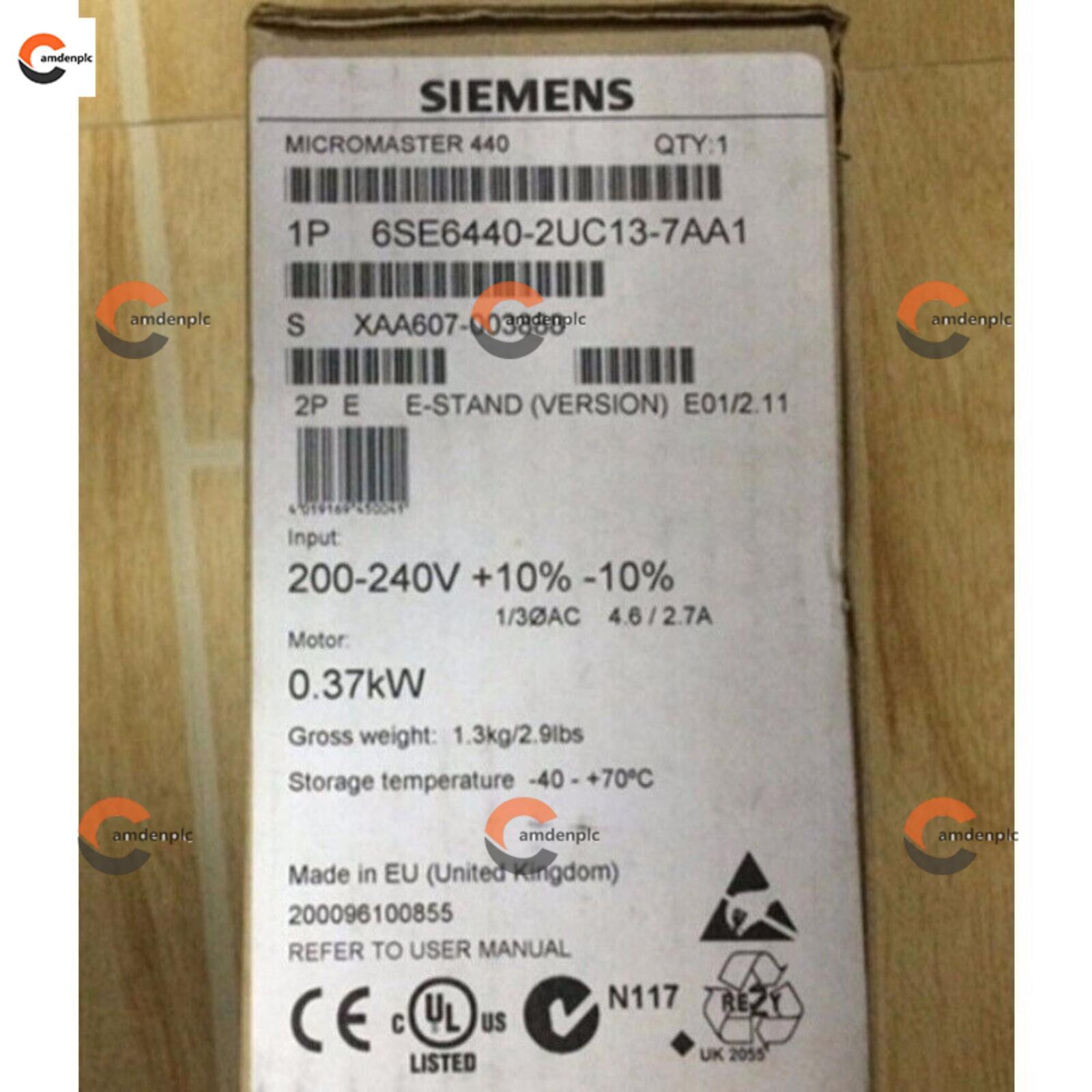 New Siemens 6SE6440-2UC13-7AA1 MICROMASTER440 without filter 6SE6 440-2UC13-7AA1