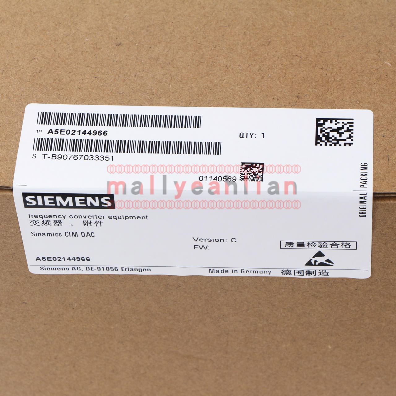 1PC NEW SIEMENS A5E02144966 6SL3350-6TK00-0EA0