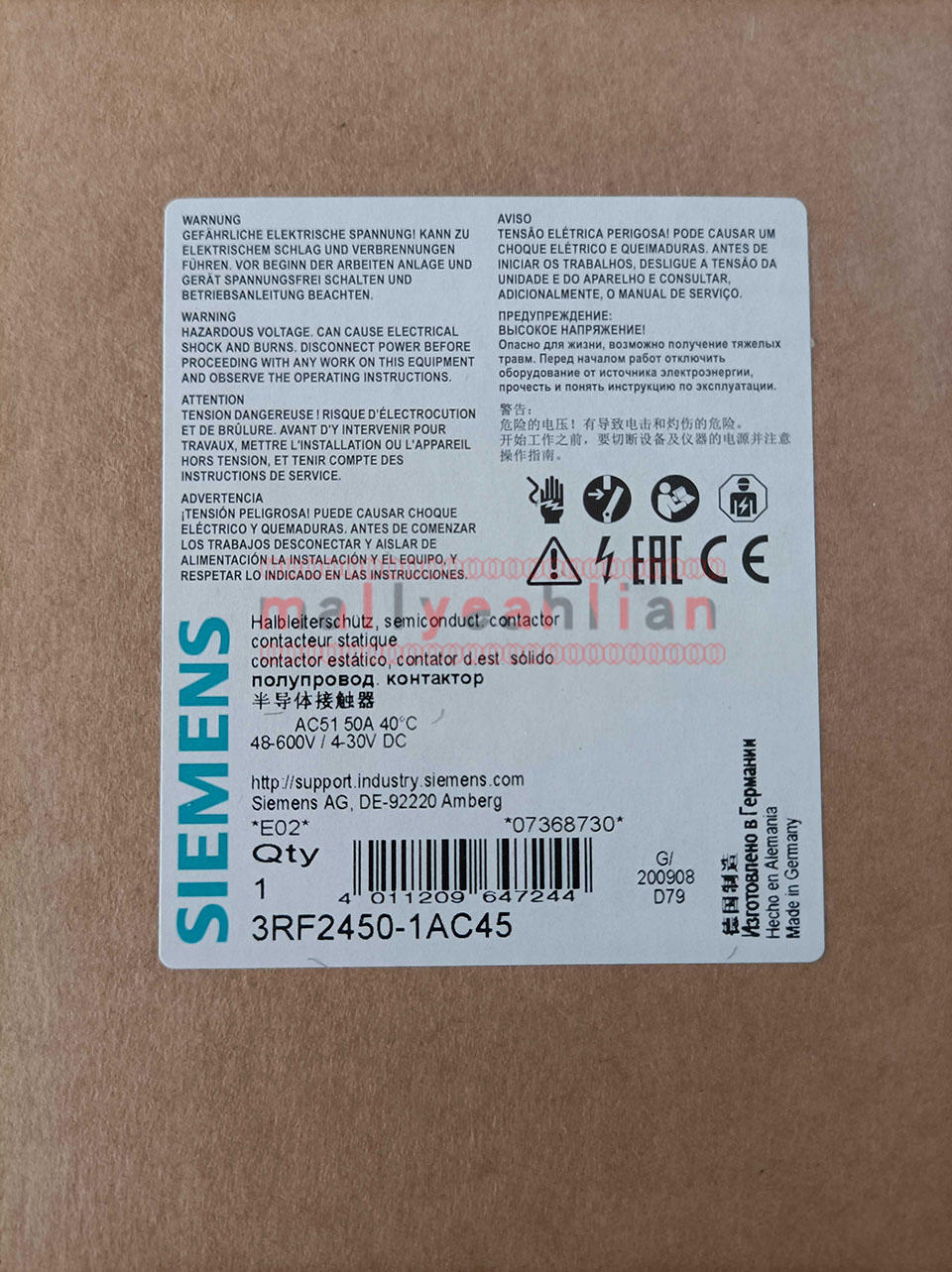 1PCS NEW Siemens 3RF2450-1AC45 3RF24501AC45 contactor