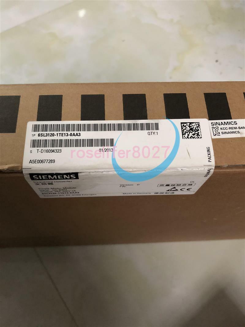ONE NEW SIEMENS 6SL3120-1TE13-0AA3  6SL3 120-1TE13-0AA3 SINGLE Motor Module