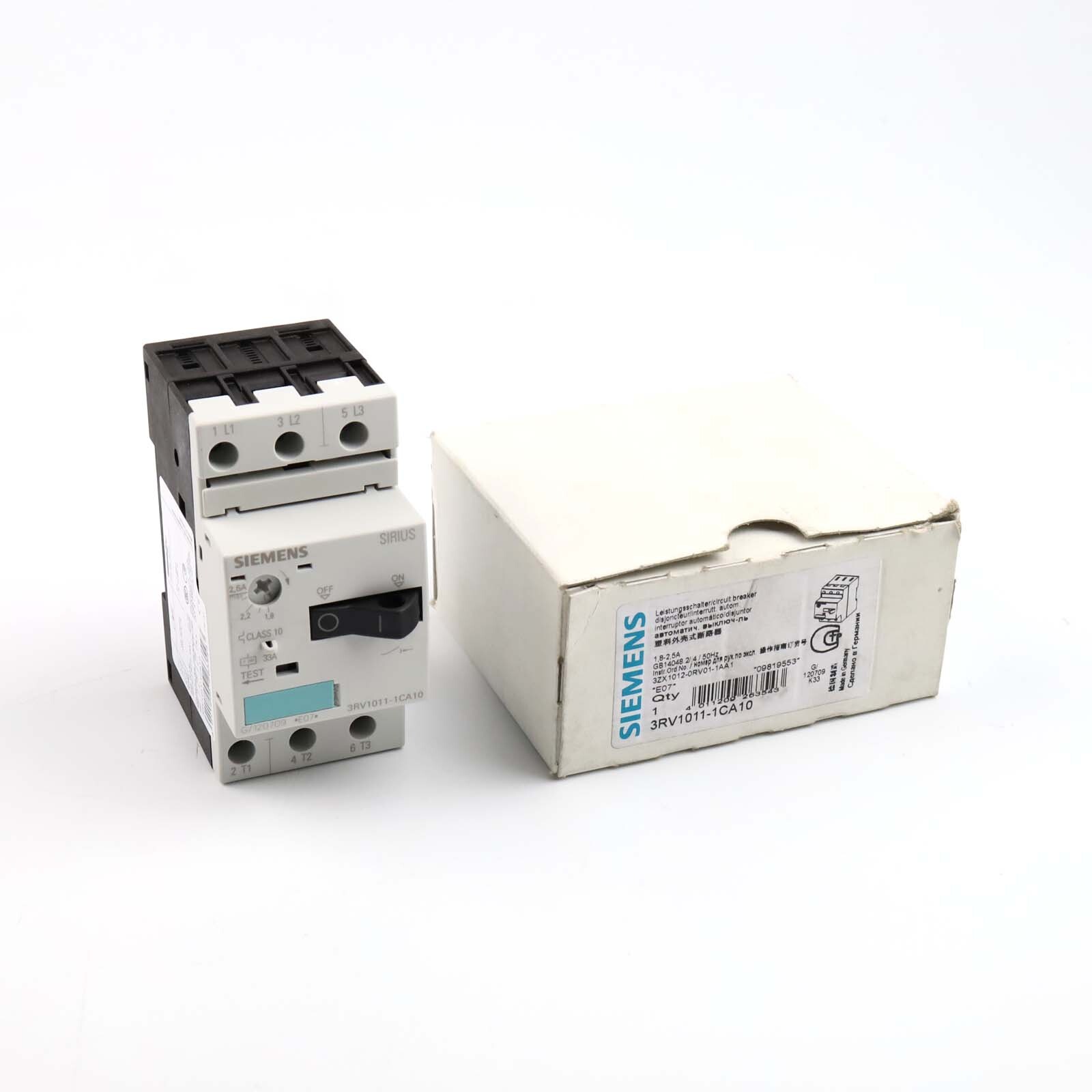 Siemens Circuit Breaker 3RV1011-1CA10 Original Packaging