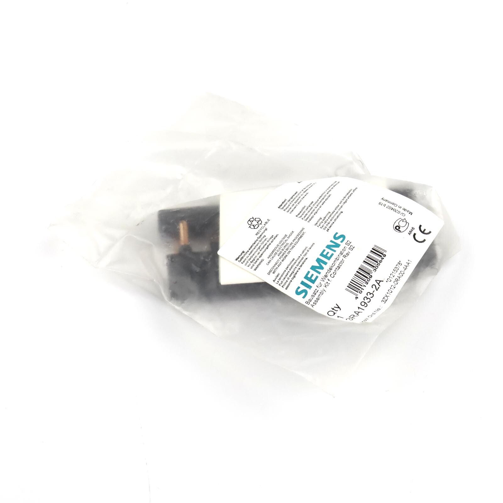 Siemens Wiring Kit 3RA1933-2A Original Packaging