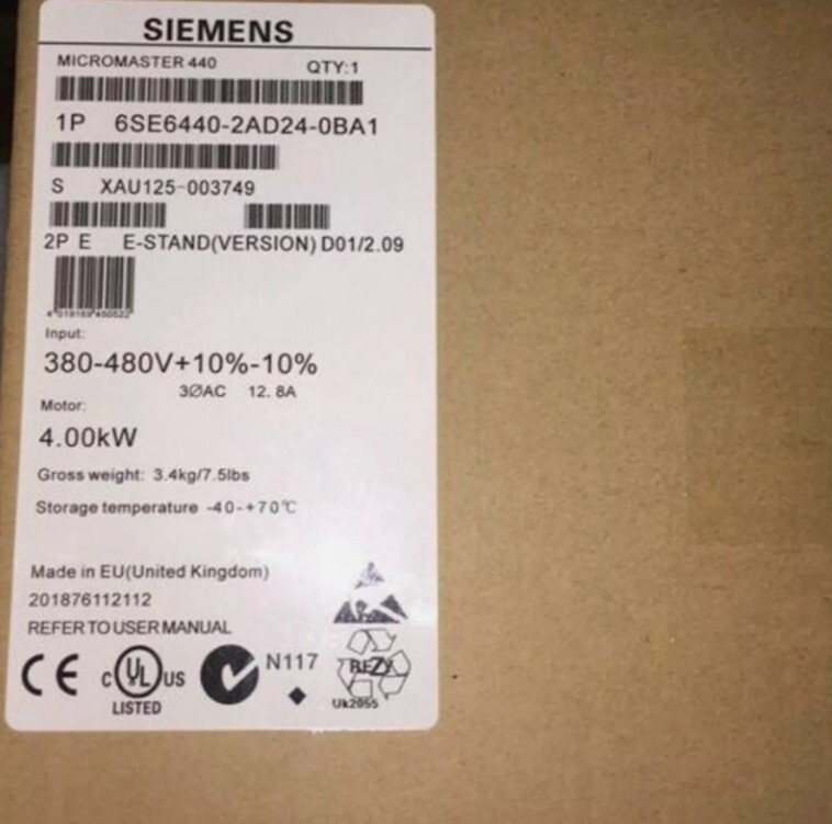 New Siemens 6SE6440-2UD24-0BA1 / 6SE6 440-2UD24-0BA1 Frequency Converter