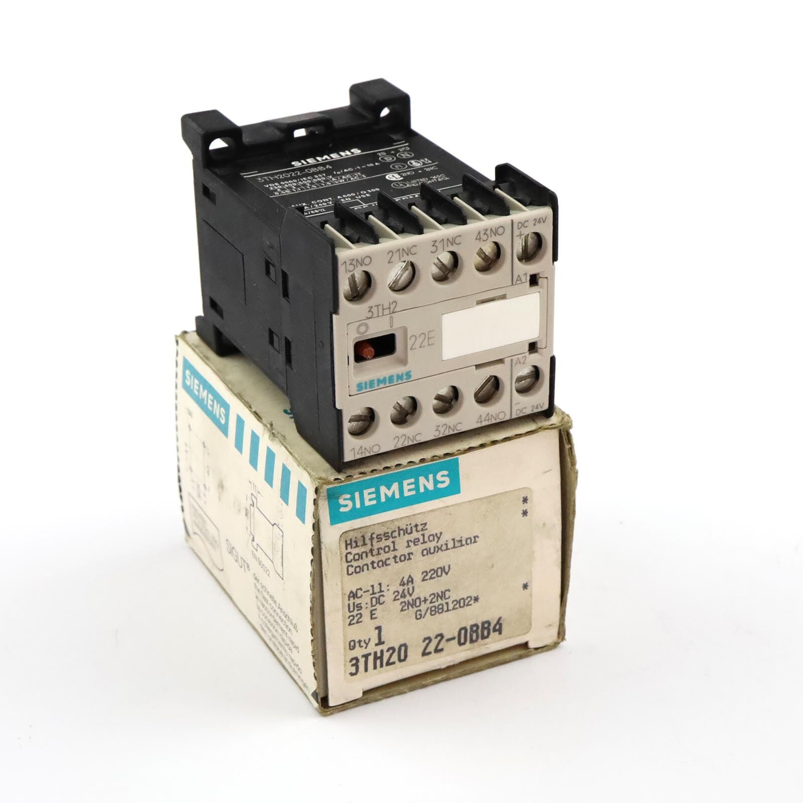 Siemens Contactor 3TH2022-0BB4 Original Packaging